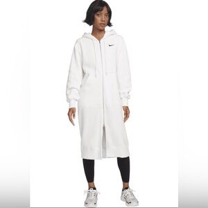 Nike White Hoodie with Black Logo